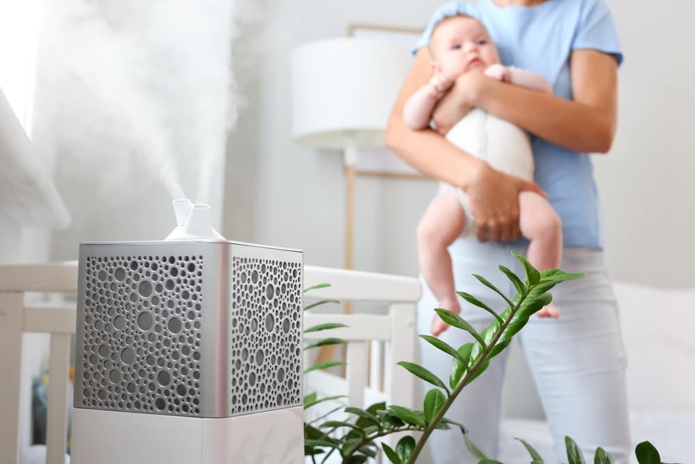 how close should humidifier be to baby