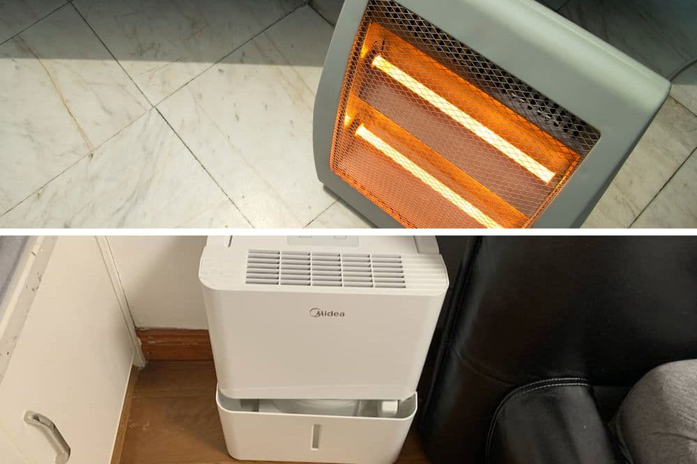 use dehumidifier and heater at the same time-min