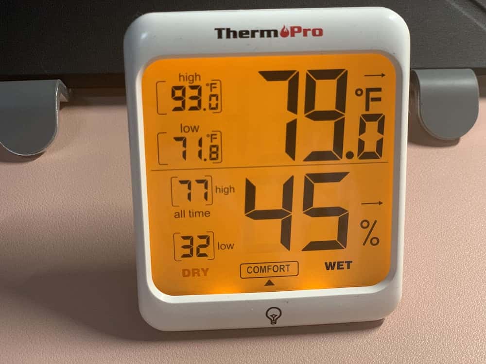 check the room temperature
